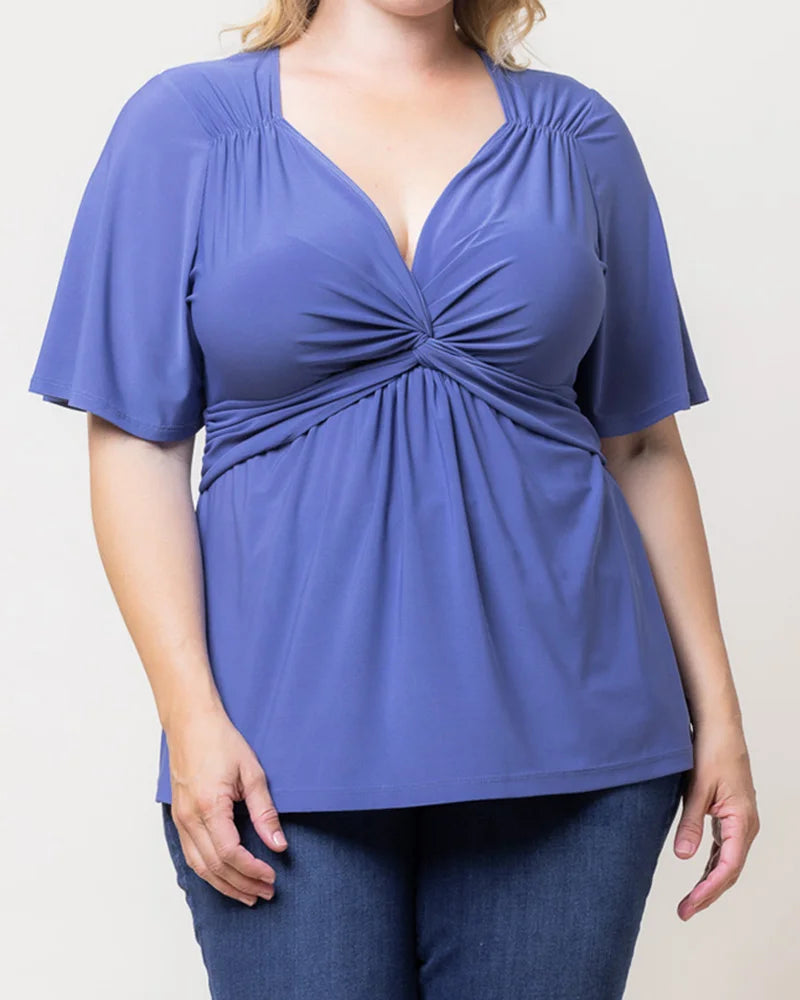 Top Formal Evening Top Slate Blue