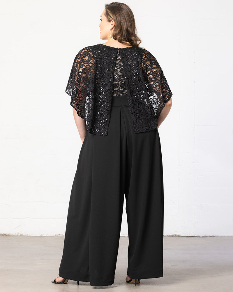 Jumpsuit Long Formal Sequin Jumpsuit Black Nude