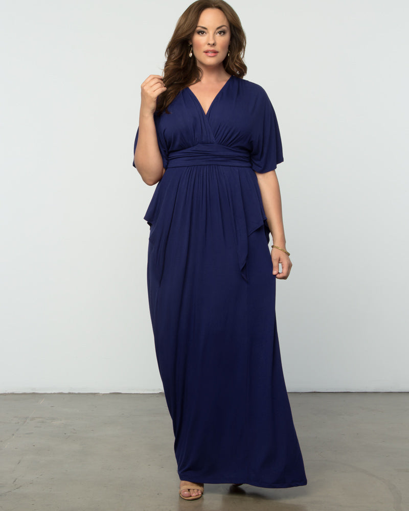 Plus Size Dresses Long Formal Fitted Mother of the Bride Plus Size Dress Kiyona 12151802 Nouveau Navy