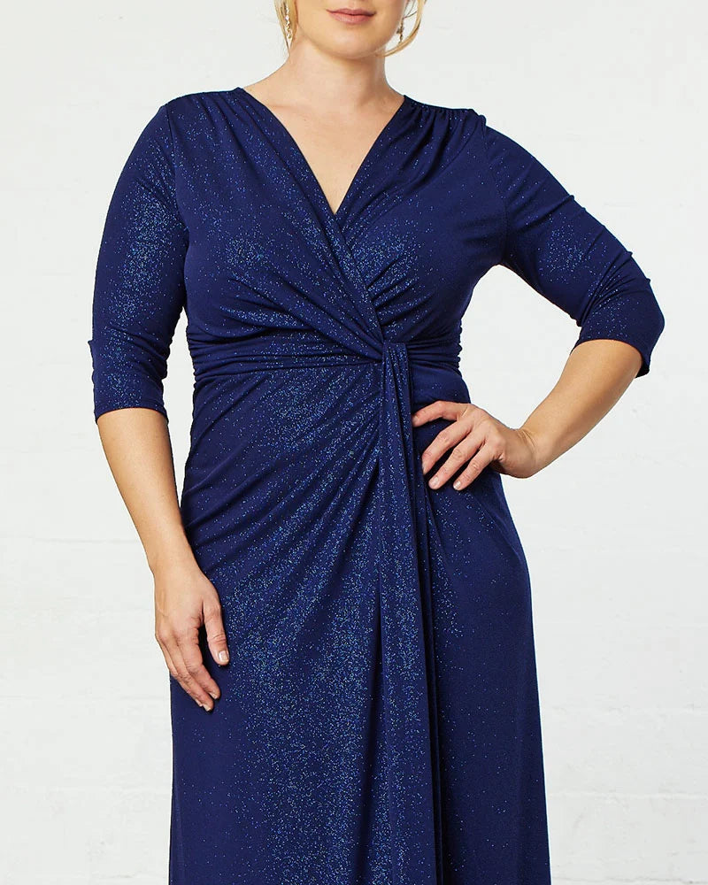Plus Size Dresses Long Formal Plus Size Glitter Evening Mother of the Bride Dress Kiyona 12182203 Evening Star