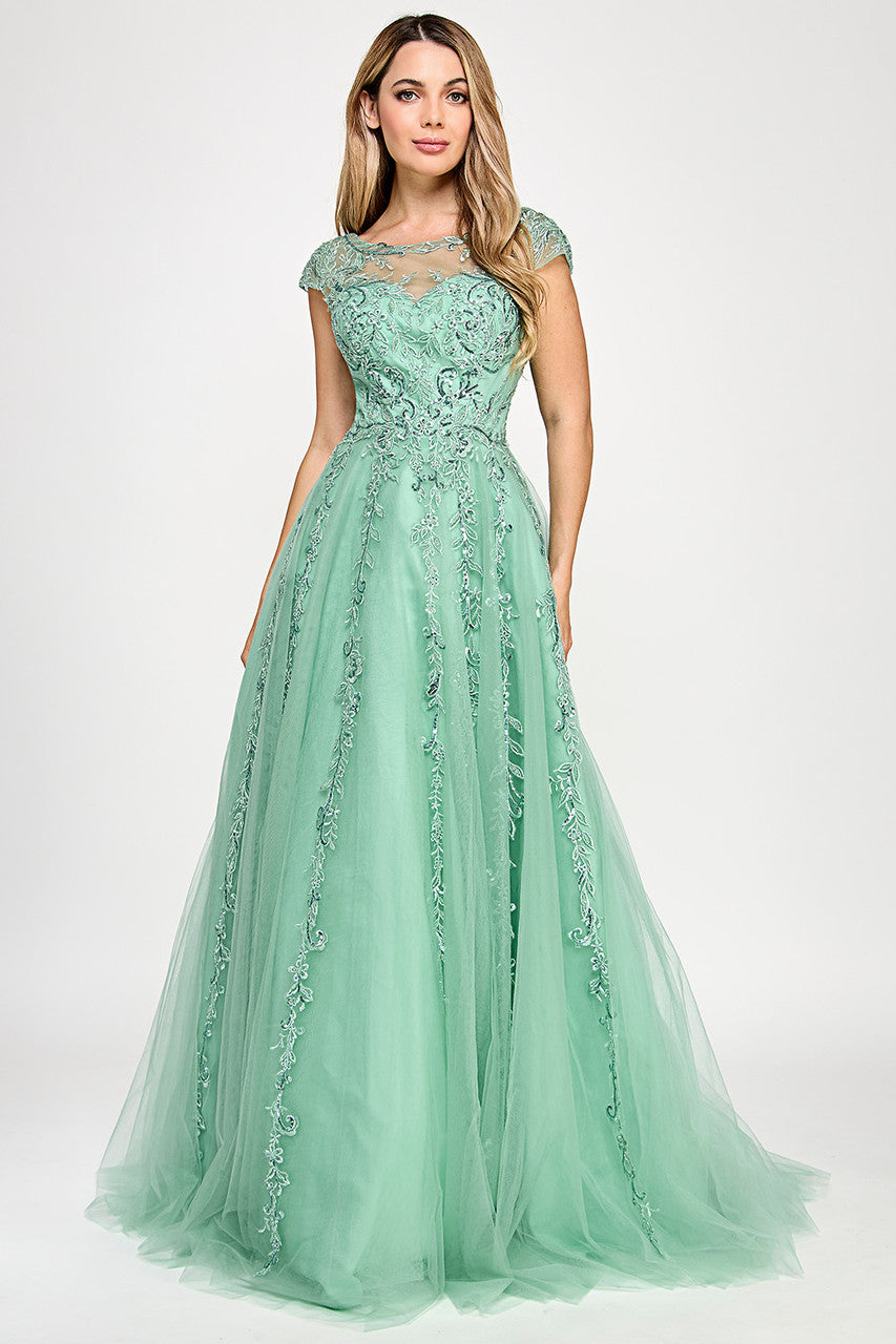 Formal Long A Line Evening Dress Lenovia 8349