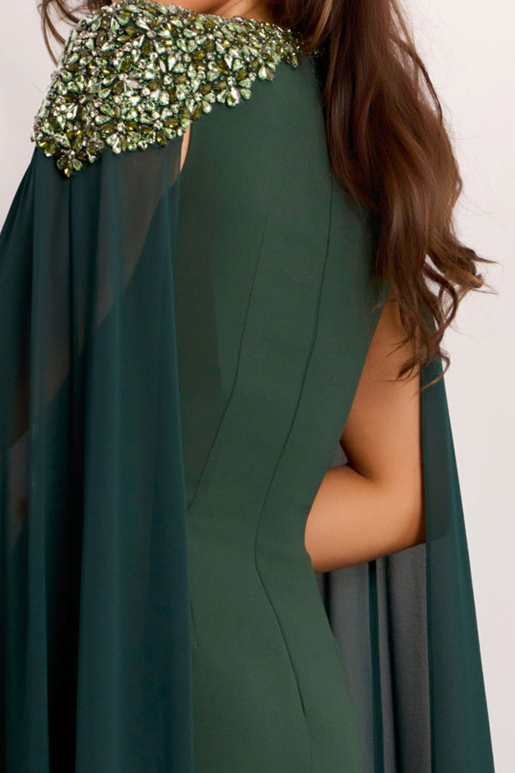 Mother of the Bride Dresses Fitted Long Formal Cape Mother of the Bride Dress Jovani 40000 Hunter