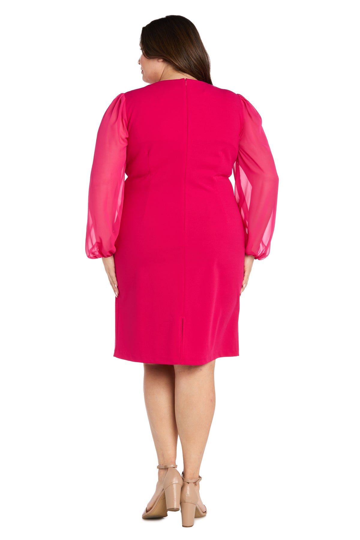 R&M Richards 4002W Plus Size Short Bell Sleeve Cocktail Dress