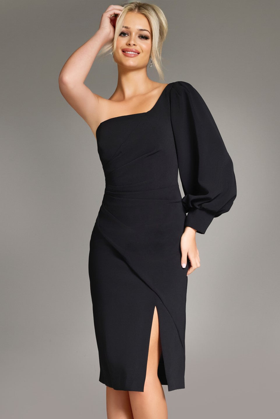 Cocktail Dresses Short Cocktail Fitted Midi Dress Black