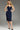 Formal Dresses Short Fitted Pleated Cocktail Midi Dress Navy