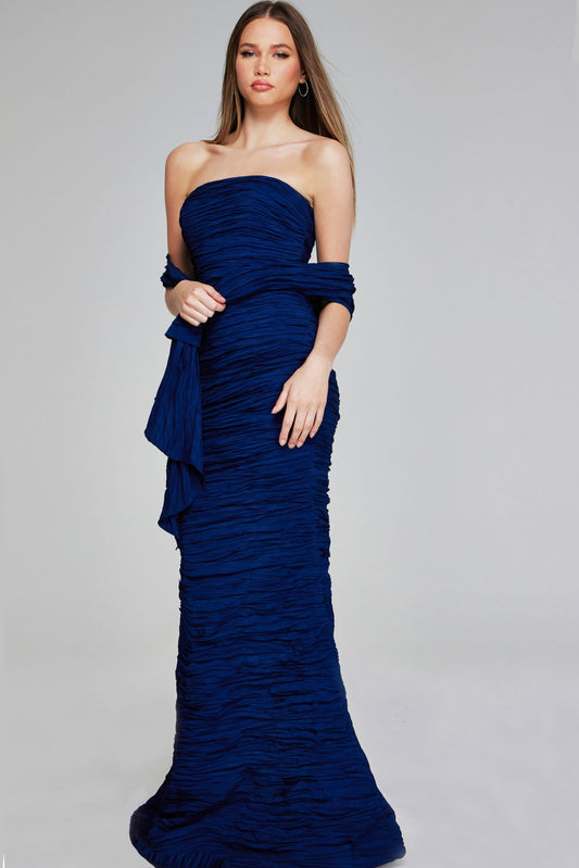 Formal Dresses Long Mermaid Ruffle Formal Prom Dress Navy