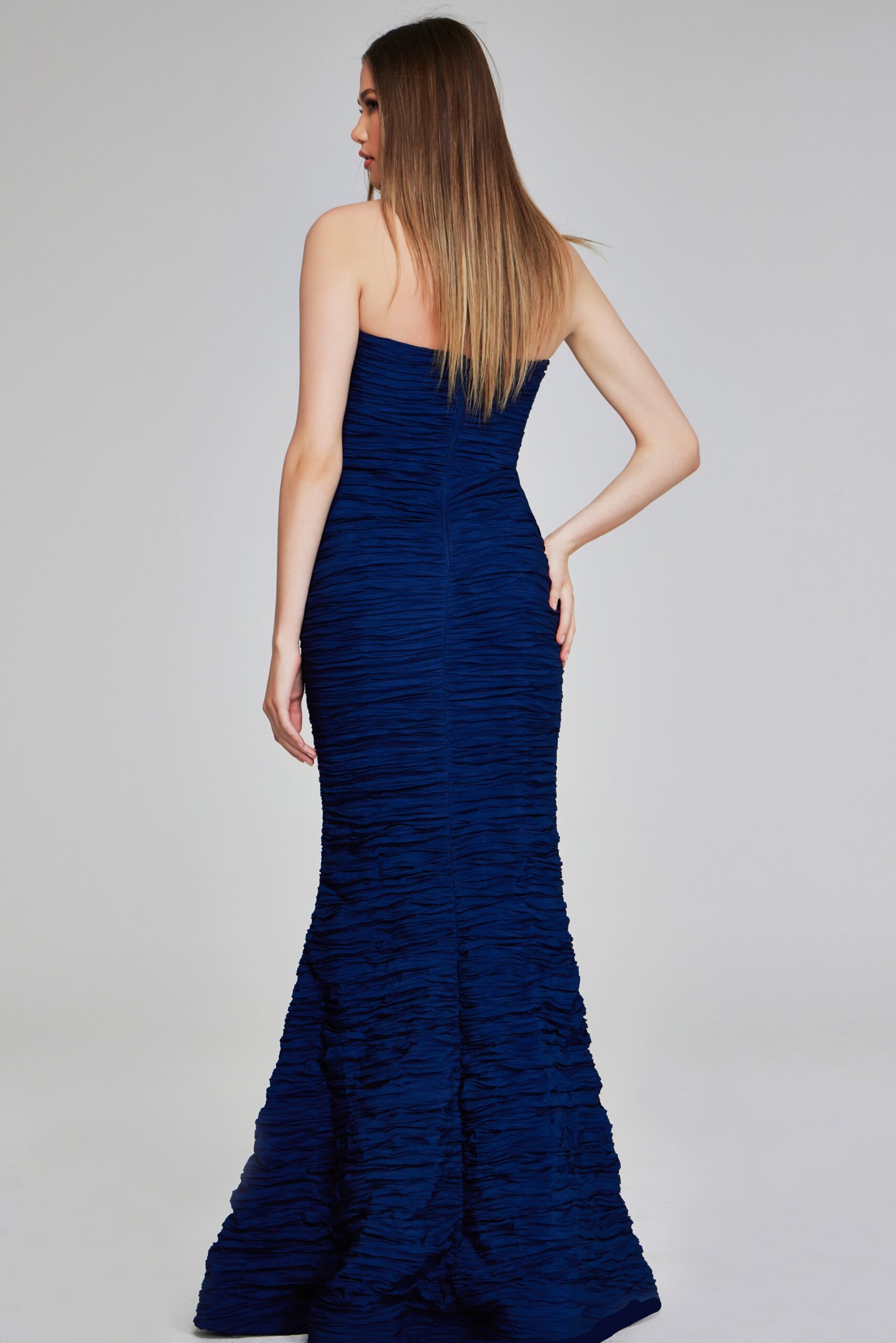 Formal Dresses Long Mermaid Ruffle Formal Prom Dress Navy