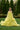 Prom Dresses Long Formal Floral Applique Cape Prom Dress Yellow