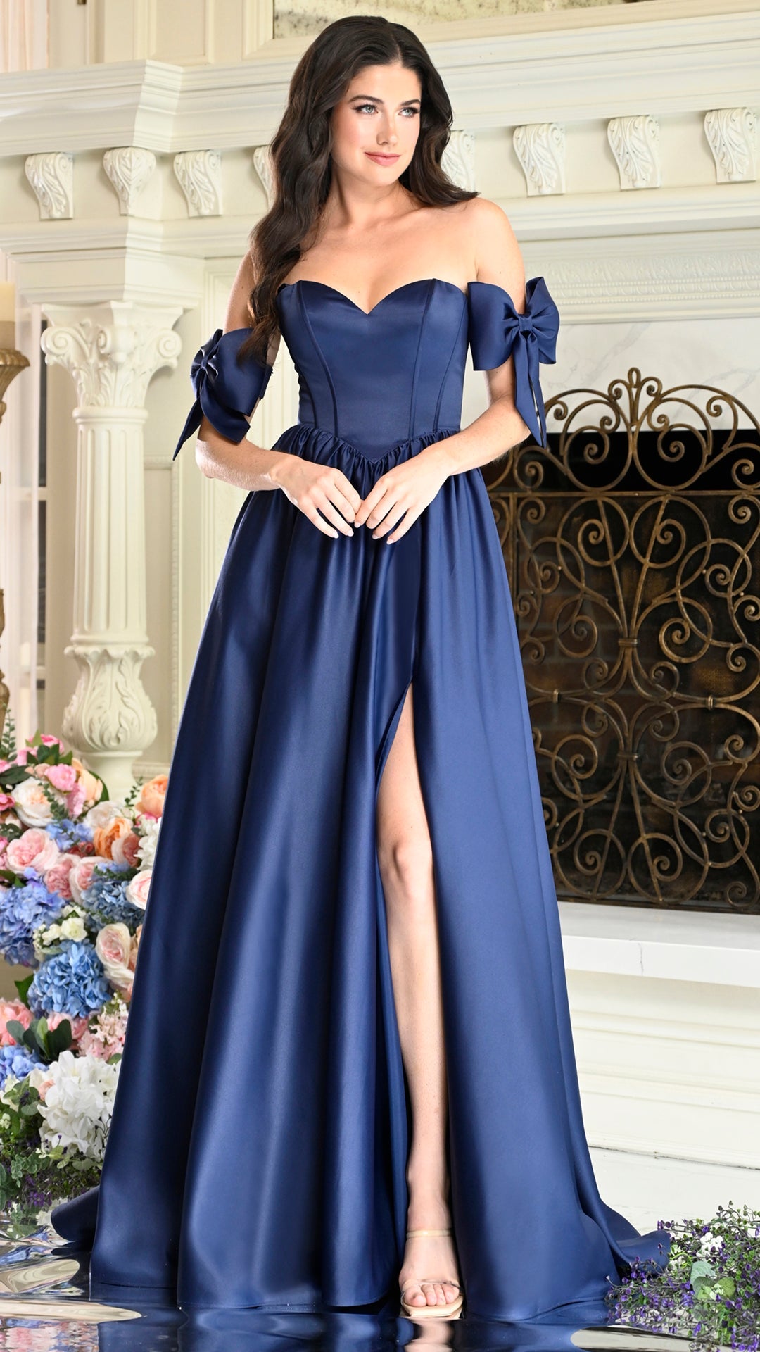 Sweetheart Floor-Length Satin Occasion Ball Gown Colors 4009