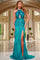 Prom Dresses Beaded Long Mermaid Formal Prom Dress Teal