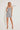 V-Neckline Fitted Short Cocktail Dress Platinum