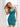 V-Neckline Fitted Short Cocktail Dress Teal