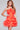 Cocktail Dresses Short Pleated Layered Cocktail Dress  Orange