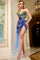 Cocktail Dresses Short Beaded Applique Cocktail Dress Multi