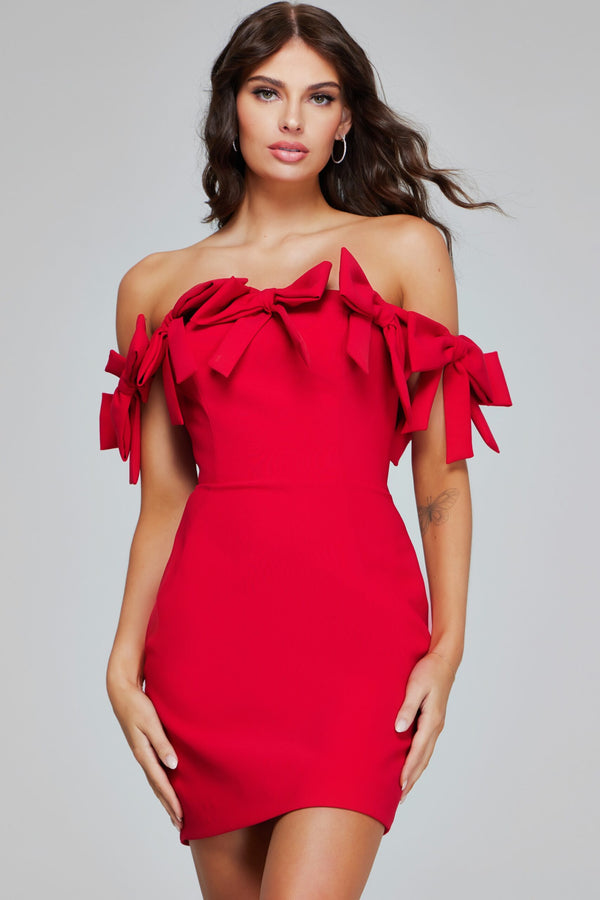 Jovani 40185 Short Formal Cocktail Fitted Dress