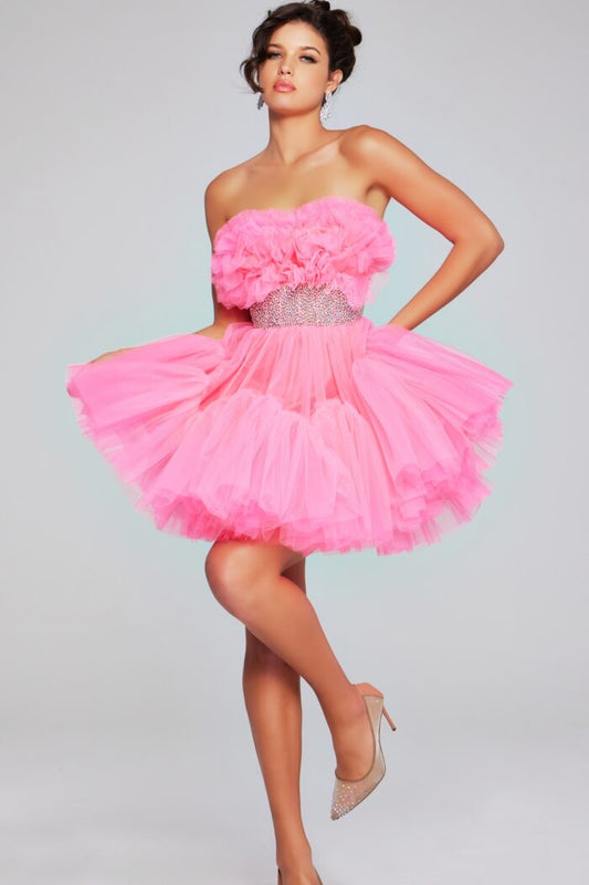 Cocktail Dresses Short Sequin Homecoming Cocktail Dress Hot-Pink