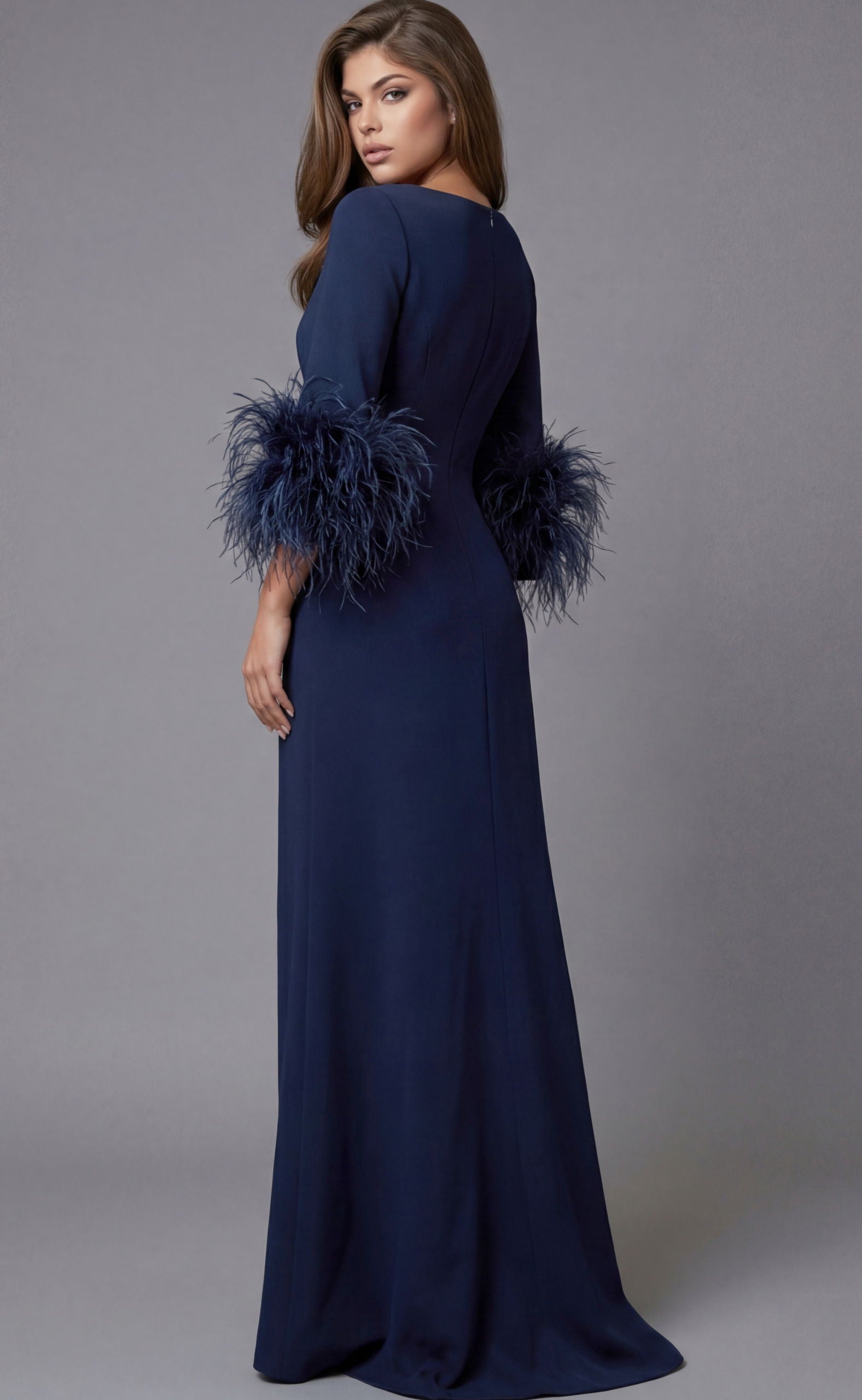 Mother of the Bride Dresses Long Sleeve Formal Evening Mother of the Bride Dress Jovani 40200 Navy