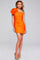 Cocktail Dresses Short Pleated Cocktail Dress Orange