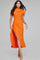 Cocktail Dresses Short Mermaid Fit Midi Length Cocktail Dress Orange