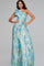 Formal Dresses A Line Pleated Metallic Formal Long Prom Dress Mint/Multi