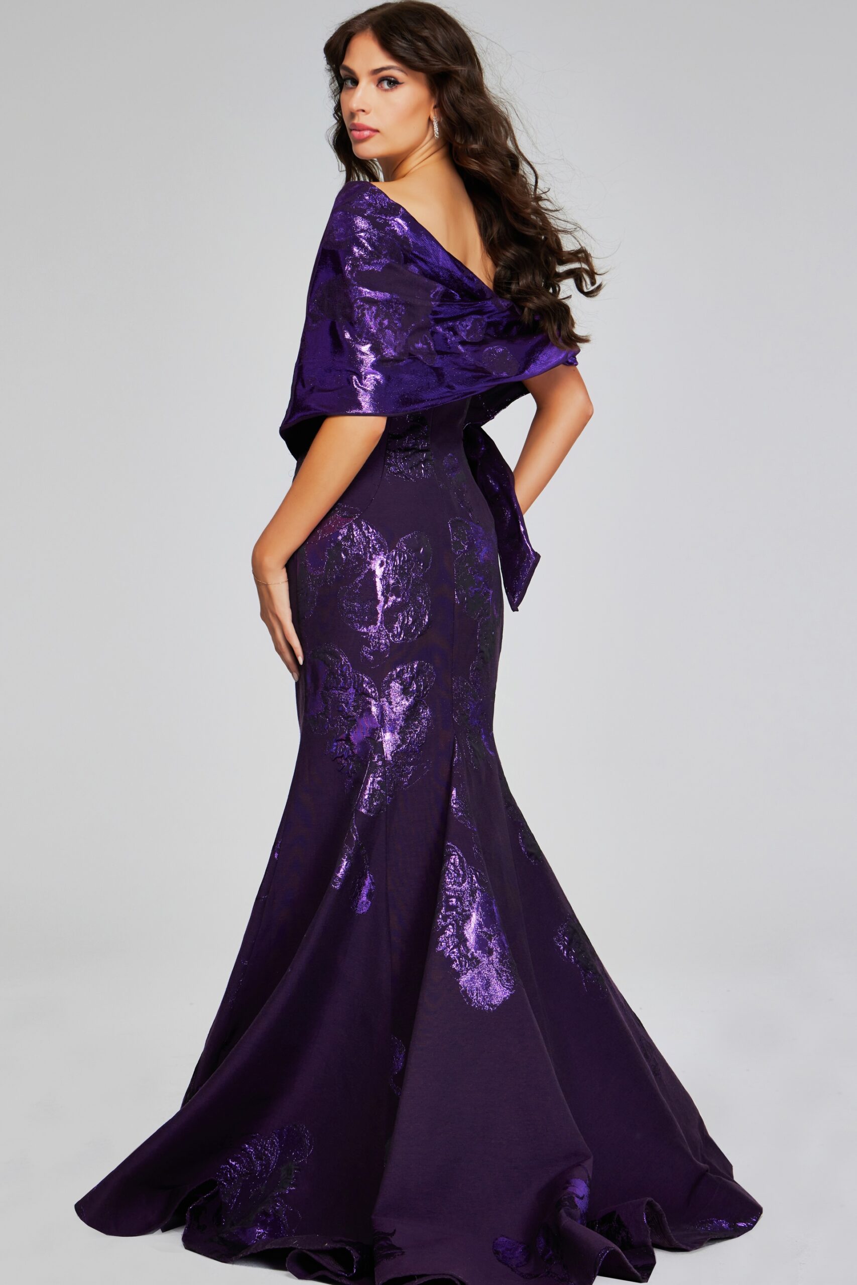 Jovani 40318 Long Metallic mermaid Evening Formal Prom Dress