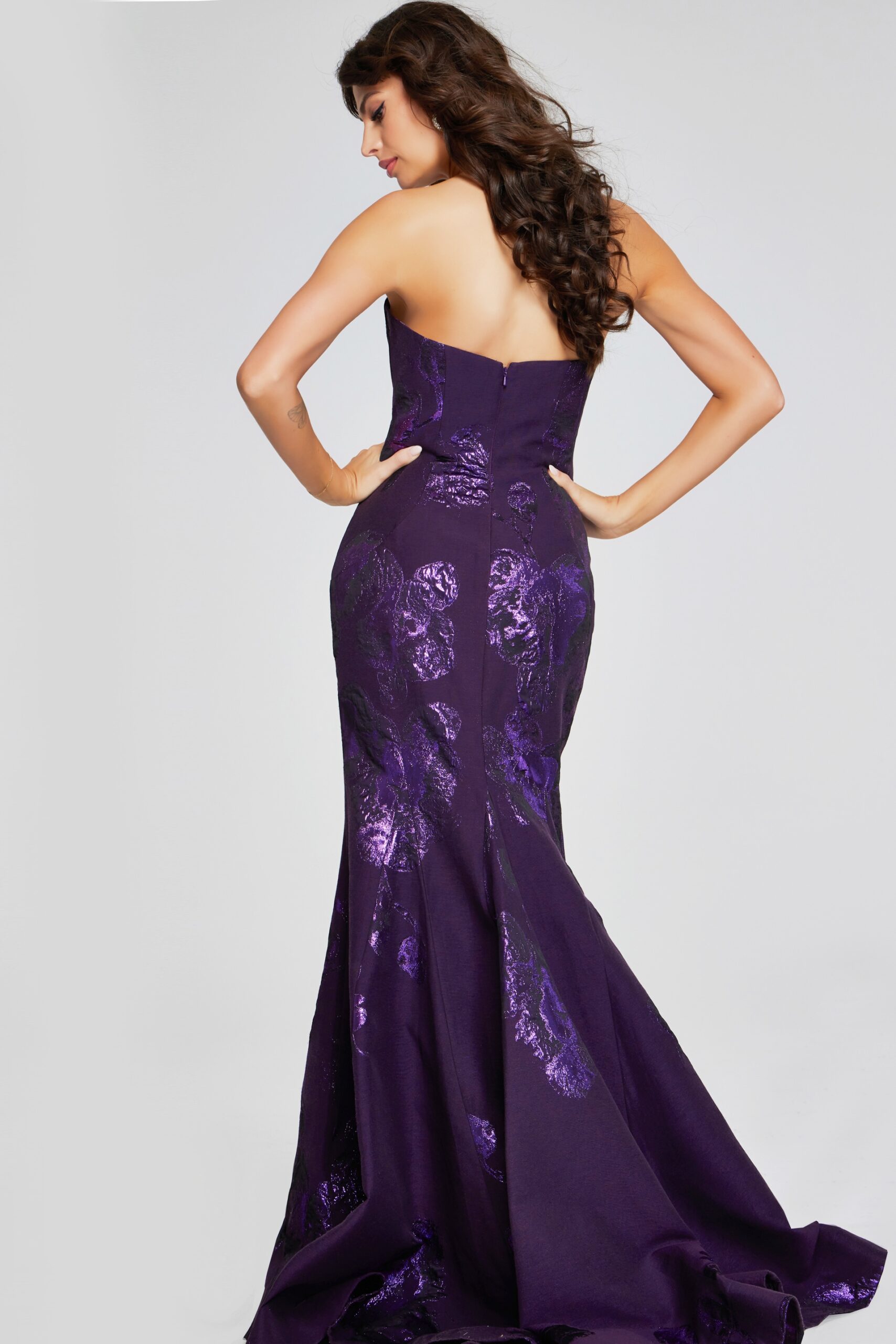 Jovani 40318 Long Metallic mermaid Evening Formal Prom Dress