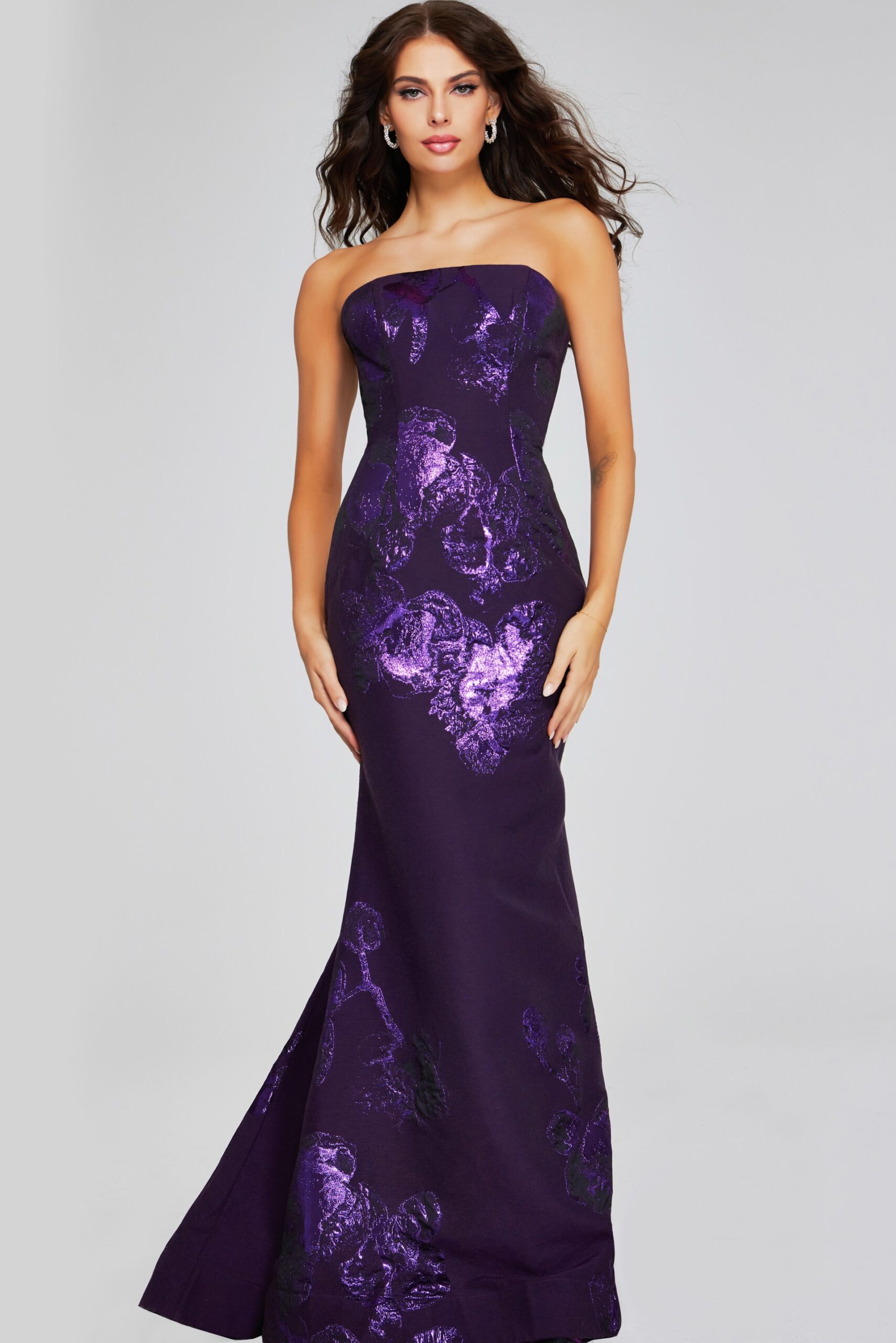 Jovani 40318 Long Metallic mermaid Evening Formal Prom Dress