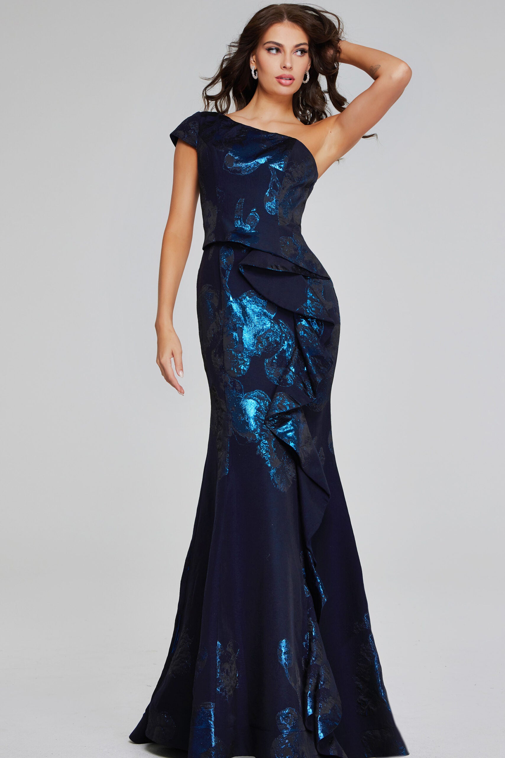 Jovani 40320 Long Mermaid Formal Metallic Evening Prom Dress Jovani 40320 Long Mermaid Formal Metallic Evening Prom Dress