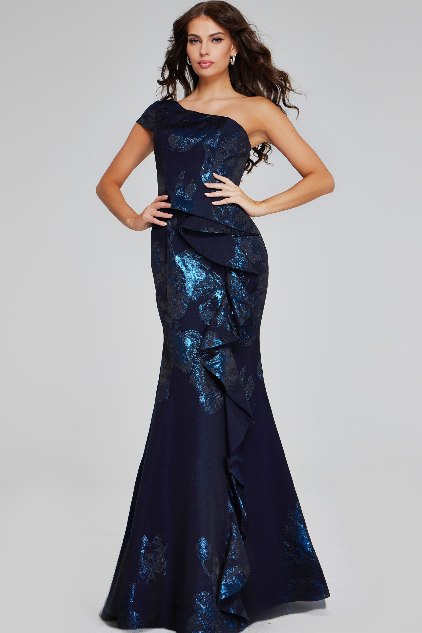 Jovani 40320 Long Mermaid Formal Metallic Evening Prom Dress