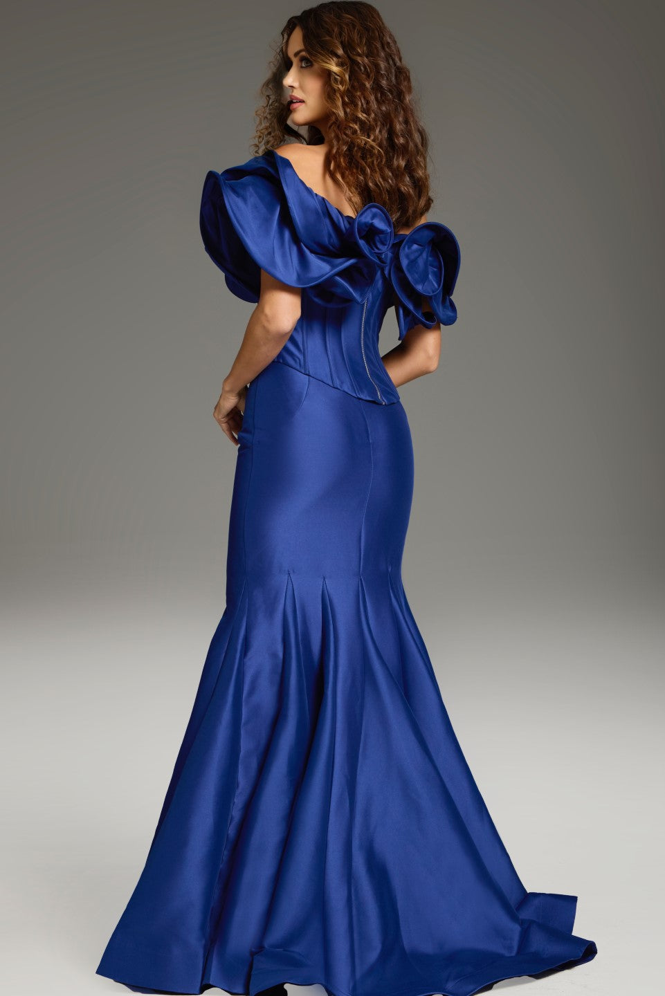 Formal Dresses Mermaid Long Formal Ruffled Evening Dress Indigo
