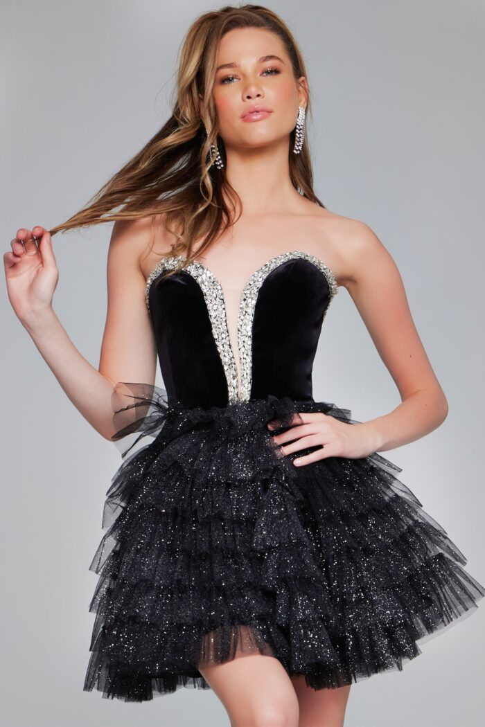 Cocktail Dresses Homecoming Velvet Short Cocktail Dress Black