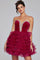 Cocktail Dresses Homecoming Velvet Short Cocktail Dress Red