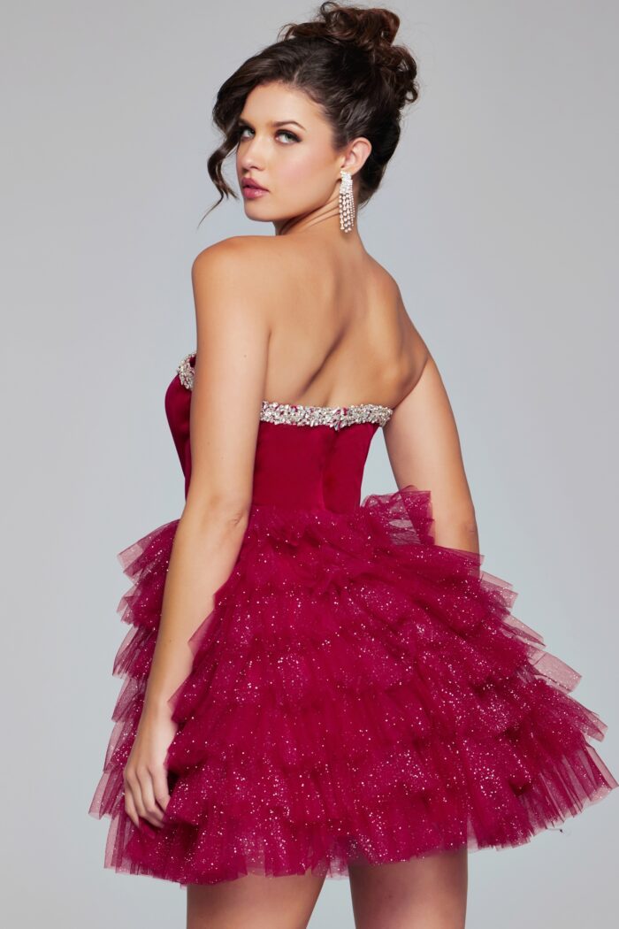 Jovani 40352 Homecoming Velvet Short Cocktail Dress