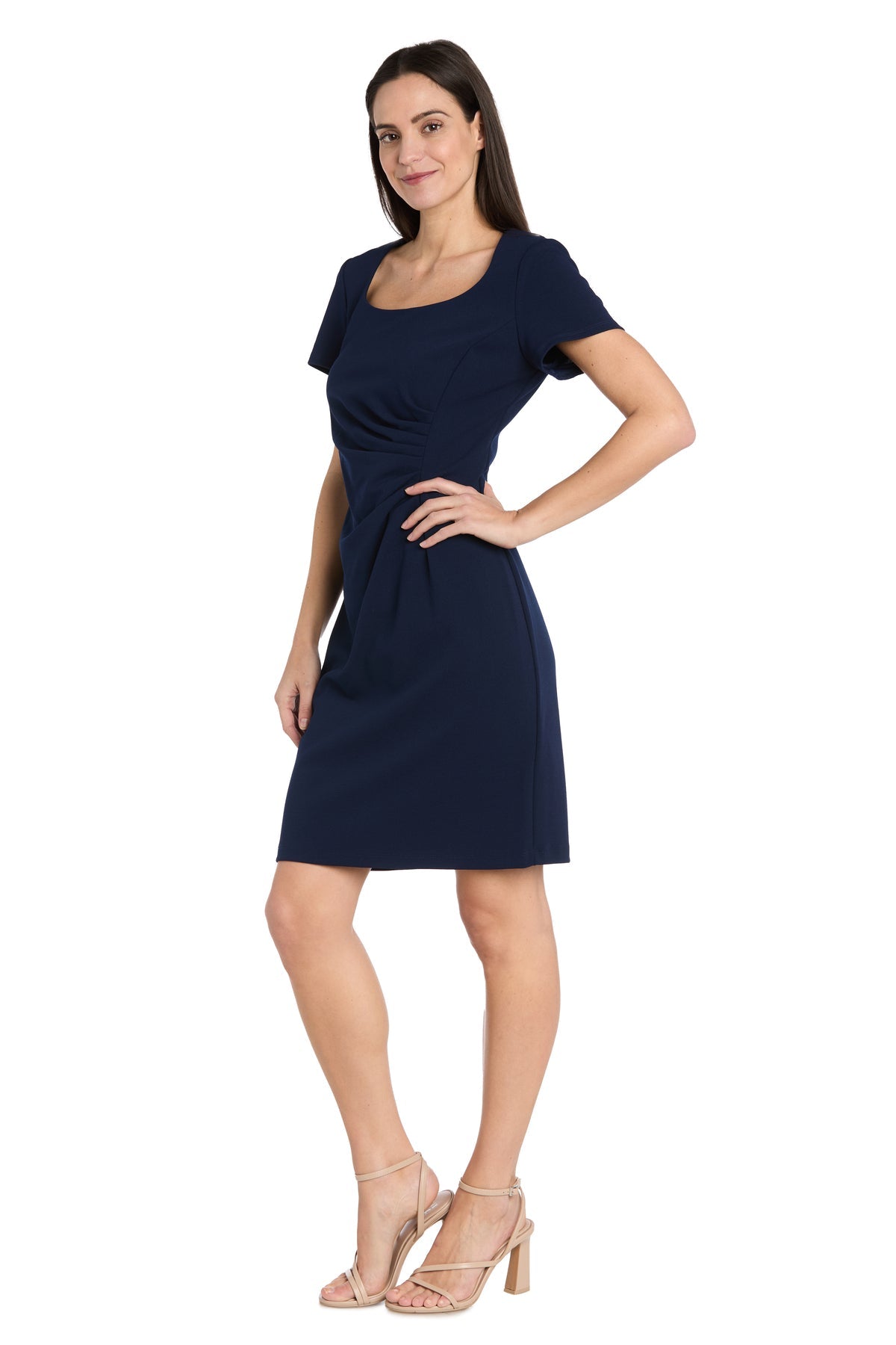 R&M Richards 4035 Pleated Short Cocktail Fitted Dress