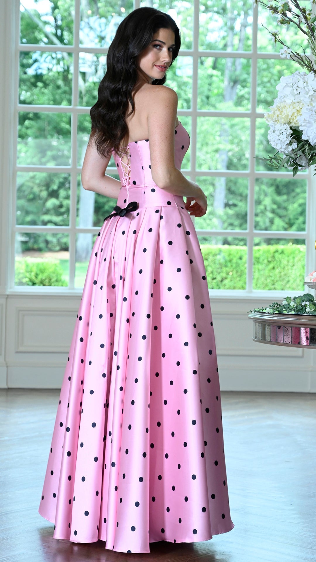 Strapless Straight Neck Floor-Length Satin Occasion Ball Gown Colors 4035