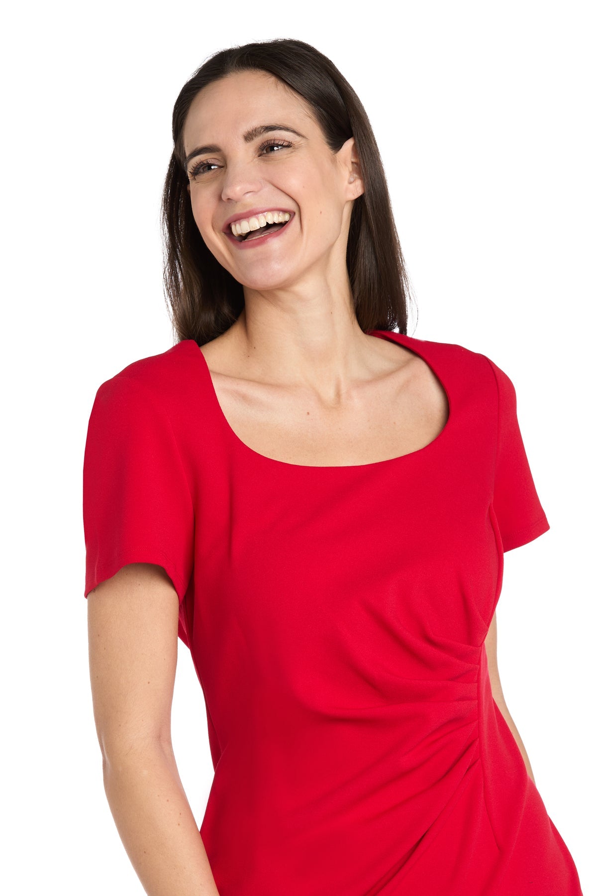 R&M Richards 4035 Pleated Short Cocktail Fitted Dress