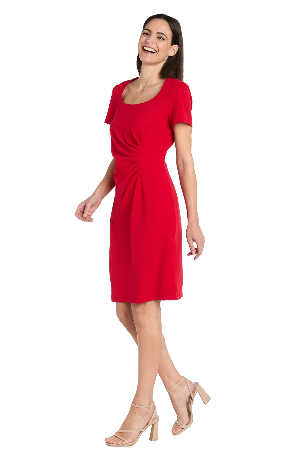 R&M Richards 4035 Pleated Short Cocktail Fitted Dress