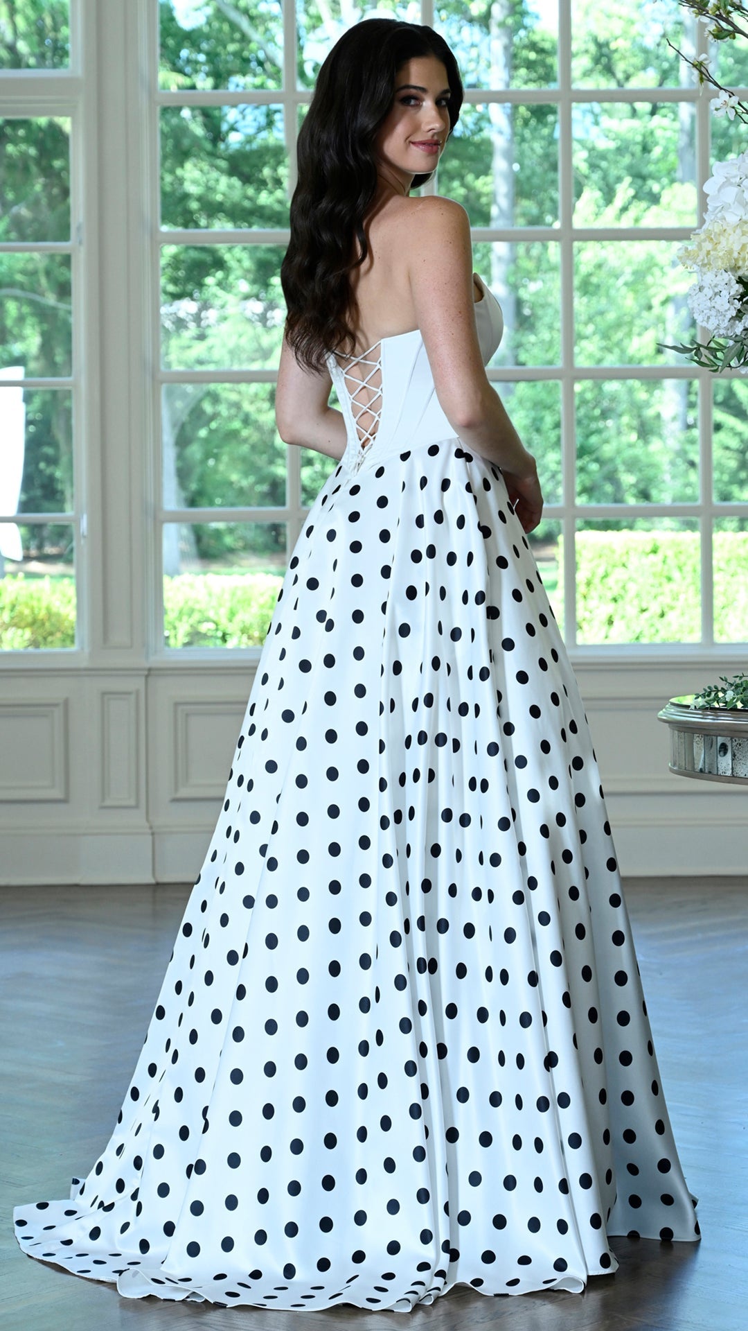 Strapless Curved Neck Floor-Length Satin Formal A-Line Colors 4036