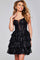 Cocktail Dresses Short Sequin A Line Tiered Cocktail Dress Black