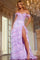 Prom Dresses Long Formal Tiered Floral Lace Prom Dress Lilac
