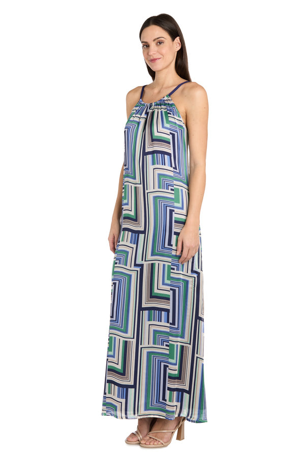 Long Printed Dress Maxi R&M Richards 4041P