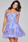 Cocktail Dresses Short Printed Floral Cocktail Dress Lilac