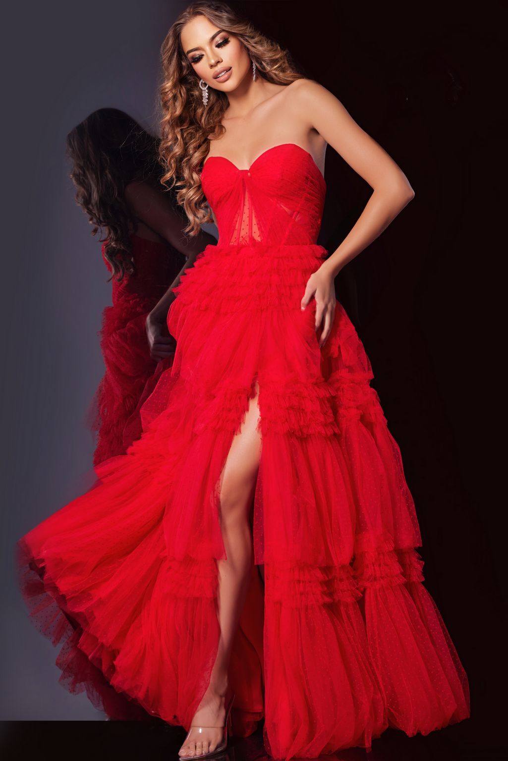Prom Dresses Prom Ball Gown Long Formal Corset Prom Dress Red