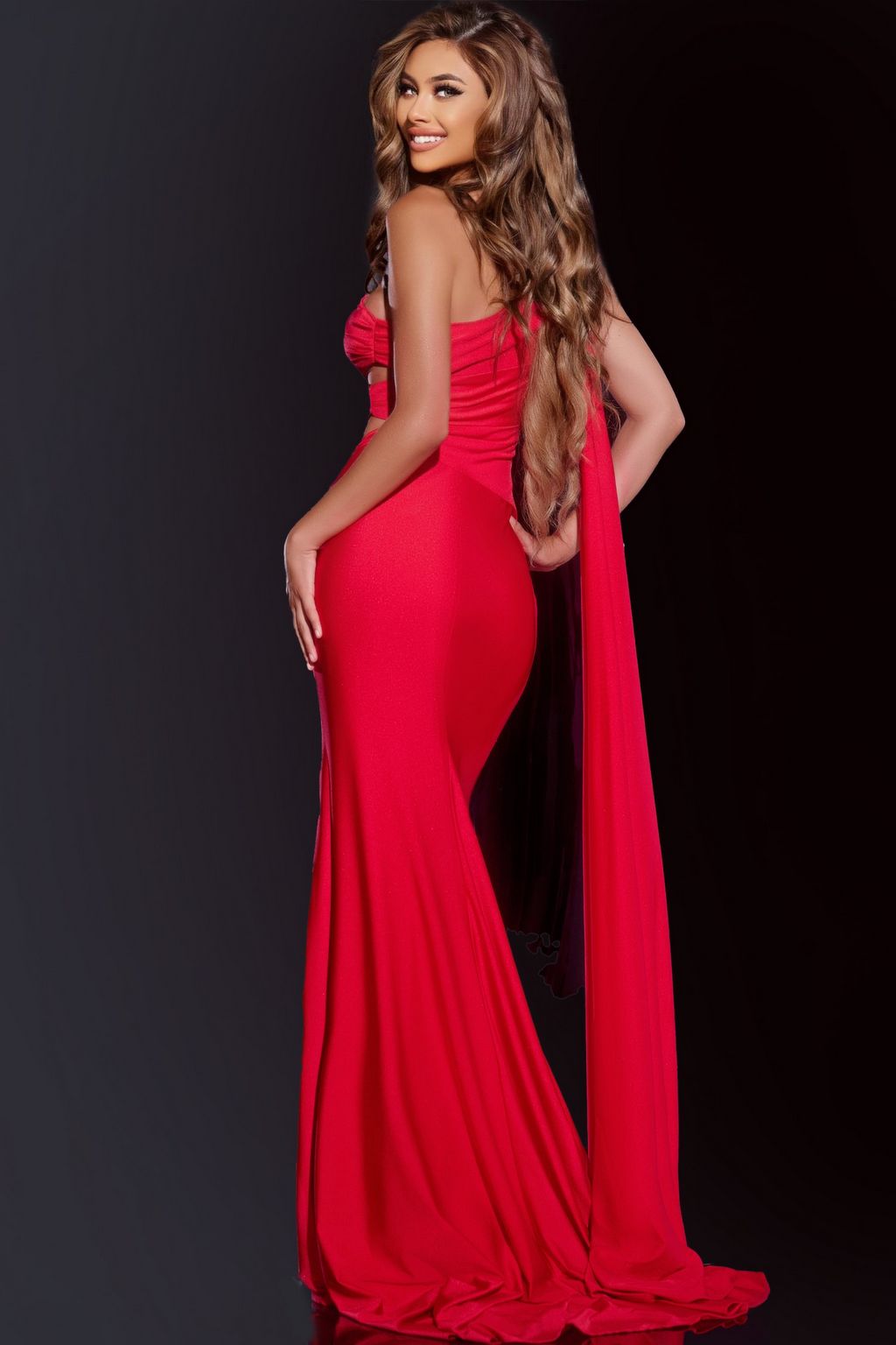 Prom Dresses Long Mermaid Fit Formal Evening Prom Dress Red