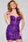 Cocktail Dresses A Line Beaded Short Lace Cocktail Dress  Purple