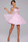 Cocktail Dresses A Line Short Sequin Cocktail Dress Pink