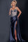 Prom Dresses Long Formal Beaded Corset Overskirt Prom Dress Navy