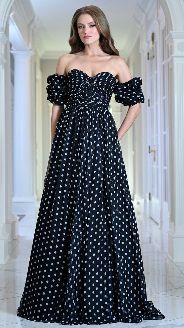Strapless Curved Neck Floor-Length Chiffon Formal A-Line Colors 4053