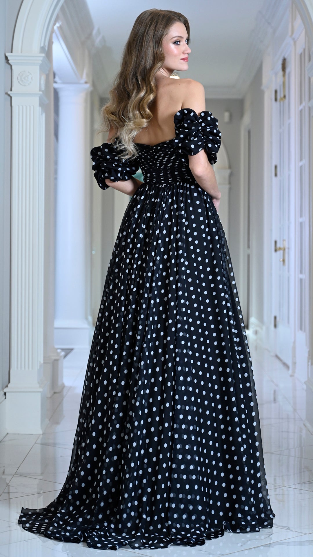 Strapless Curved Neck Floor-Length Chiffon Formal A-Line Colors 4053