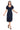 Homecoming Dresses Short Cocktail Floral Caplet Midi Length Petite Dress Navy
